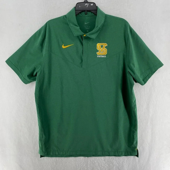 Nike Polo Shirt Men's Sz XL Green Sta. Mesa Football Collared Embroidered Logo - Picture 1 of 10